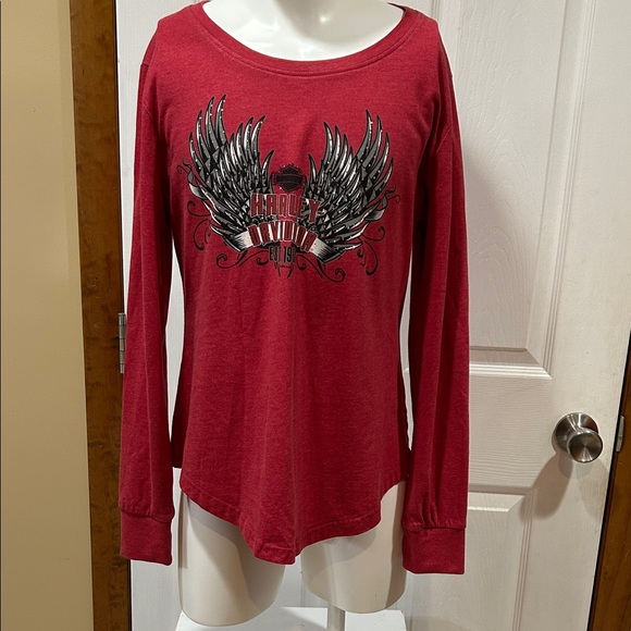 Harley-Davidson Red Winged Graphic Tshirt - Picture 1 of 7